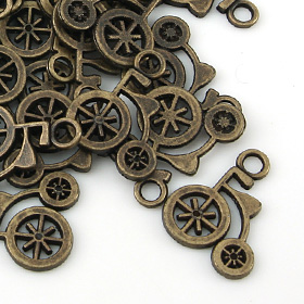 청동 지퍼장식 지퍼텍 자전거 50개입 (set)