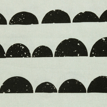 [코튼프린트] 대폭 DTP 워싱 폼폼이 스트라이프 린넨프린트원단 - 민트그레이 (1/2Yd)