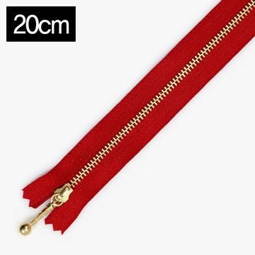[YKK] 금색지퍼 1 (20cm) - 레드 (개)