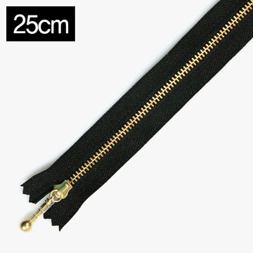 [YKK] 금색지퍼 1 (25cm) - 블랙 (개)