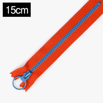 [YKK] 비슬론 콤비 지퍼 3호(15cm) - 레드(블루) (개)