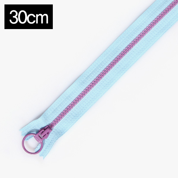 퀼트의시작은? 엔조이퀼트와 함께,[YKK] 비슬론 콤비 지퍼 3호(30cm) - 라이트블루(라벤더)