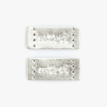 [장식부자재] 메르시 가죽라벨 - 실버 (개)