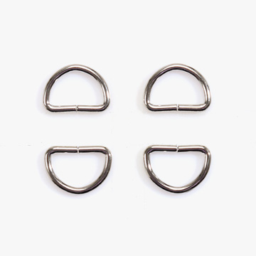 [가방부자재] D링 가방 연결고리 20mm 4개 1SET - 실버 (set)