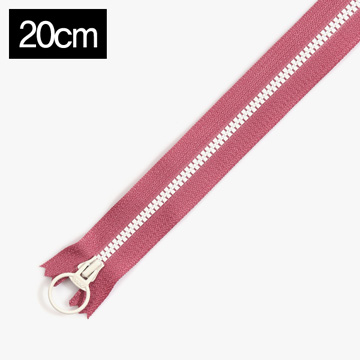 [YKK] 비슬론 콤비 지퍼 3호(20cm) - 더스티로즈(마시멜로우) (개)