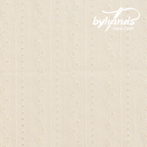 [바이핸즈] 대폭 민들레 홀씨 아일렛 레이스원단 - 내추럴 (EYL-0027) (1/2Yd)