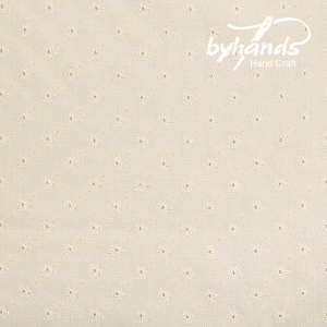 [바이핸즈] 대폭 매화 아일렛 레이스원단 - 내추럴 (EYL-0036) (1/2Yd)