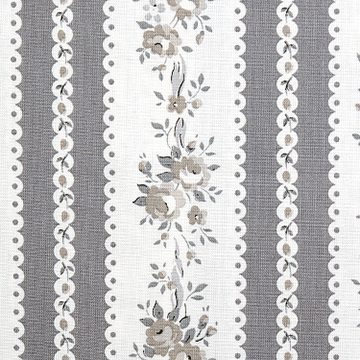 [라일리블레이크] 세레니티 로즈 스트라이프 프린트원단 - 그레이 (1/2Yd)