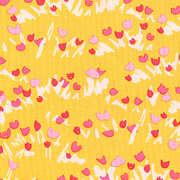 [라일리블레이크] 스위트 허니 키스 튤립 프린트원단 - 엘로우 (1/2Yd)