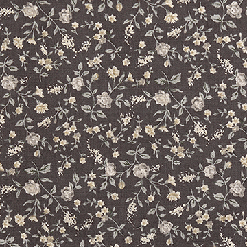 [코튼프린트] 로나 프린트원단 - 다크브라운 (1/2Yd)