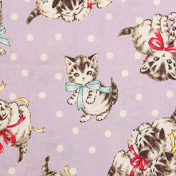 [퀼트게이트] 디어 리틀 월드 리틀 키튼 13 프린트원단 - 퍼플 (1/2Yd)