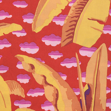 [프리스피릿(로완)] 카파파셋 콜렉티브 바나나 트리 프린트원단 - 레드 (1/2Yd)