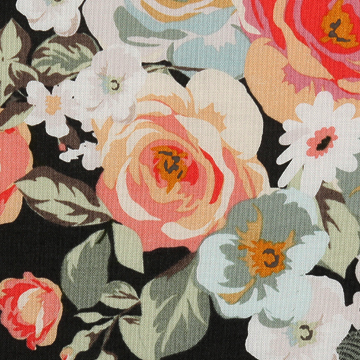 [라일리블레이크] 깅엄 가든 메인 프린트원단 - 챠콜 (1/2Yd)