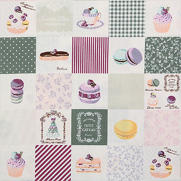 [유와] 스윗츠 론도 컬렉션 스위트 블럭 미니 옥스포드 프린트원단 - 그린 (1/4yd) (D02)156212-D (개)