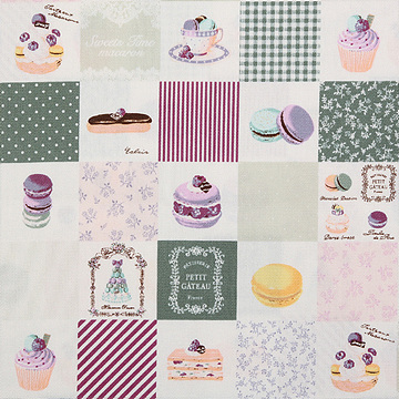 [유와] 스윗츠 론도 컬렉션 스위트 블럭 미니 옥스포드 프린트원단 - 그린 (1/4yd) (D02)156212-D