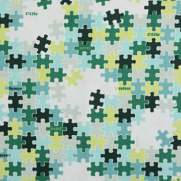 [코카] 레트로 게임 퍼즐 옥스포드 프린트원단 - 그린 (1/2Yd)