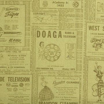 [페인트브러쉬] 링링 폰북 그린 프린트원단 - 그린 (1/2Yd)