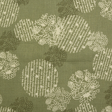 [유와] 아키타 케이코 라우드 플라워 셔팅 프린트원단 - 그린 (1/4yd) (D01)AK829606-A (개)