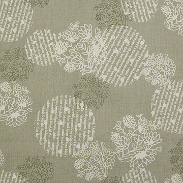 [유와] 아키타 케이코 라우드 플라워 셔팅 프린트원단 - 라이트카키 (1/4yd) (D01)AK829606-E (개)