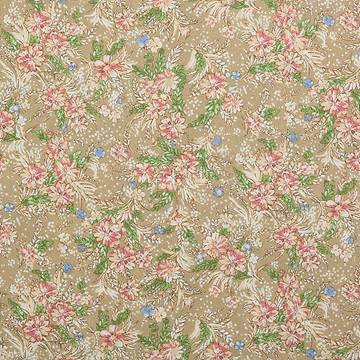 [코카] 60 론 잔꽃무늬 프린트원단 - 베이지 (1/2Yd)