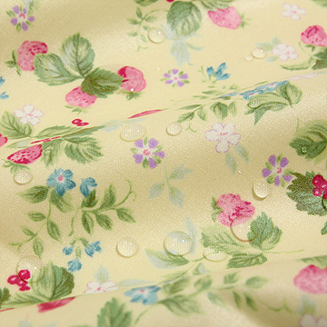 [유와] 스트로베리 블룸 타임 라미네이팅원단 - 옐로우 (1/4yd) (D02)Q826648-21-B (개)