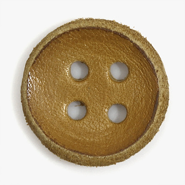 [장식부자재] 빈티지 워싱 단추 가죽 라벨 - 머스타드 (개)