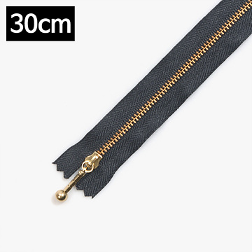 [YKK] 금색지퍼 1 (30cm) - 챠콜 (개)