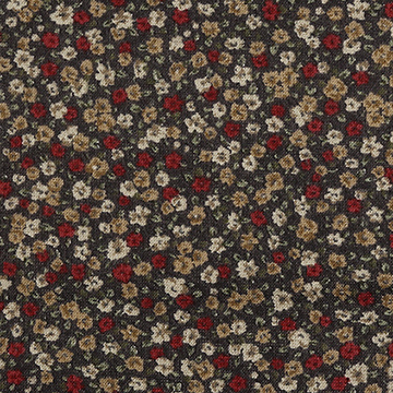 [국산기모] 대폭 빈티지 필 기모(융) 프린트원단 - 블랙 GA010-A (1/2Yd)