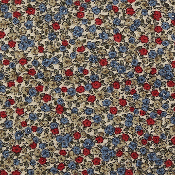 [국산기모] 대폭 빈티지 필 기모(융) 프린트원단 - 베이지 GA010-C (1/2Yd)