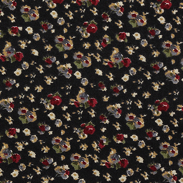 [국산기모] 대폭 빈티지 준 기모(융) 프린트원단 - 블랙 GA013-B (1/2Yd)