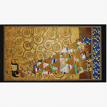 [로버트카프만] 구스타프 클림트 기다림 프린트 커트지 110cm x 60cm - 골드 (개)