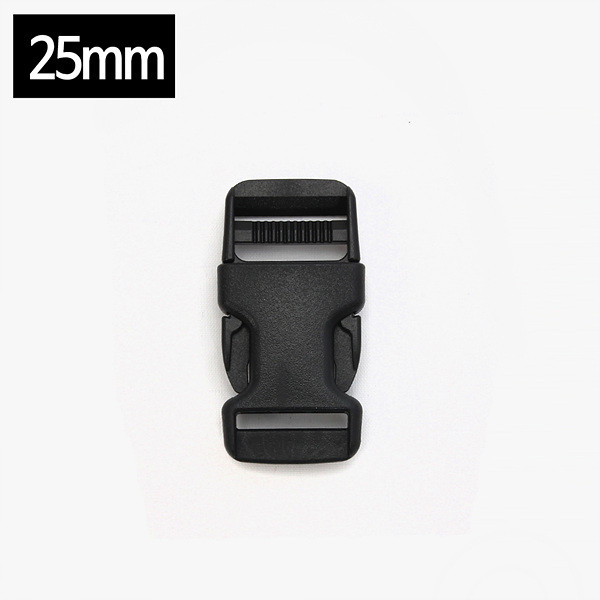 퀼트의시작은? 엔조이퀼트와 함께,[가방부자재] 웨빙끈용 플라스틱 버클 (25mm) - 검정