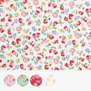 [유와] 마츠야마 아츠코 스위트 튤립 셔팅 프린트원단 - AT826804 ☆ (1/2Yd)