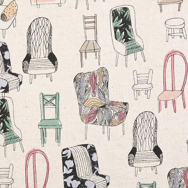 세븐베리 일본 수입원단 빈티지 캔버스 린넨천 프린트 면원단 - 850409-D1