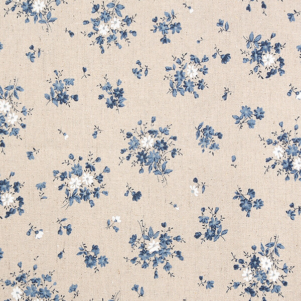 린넨천 꽃무늬 퀼트 원단 가방원단 대폭원단 - 봄맞이꽃 ☆