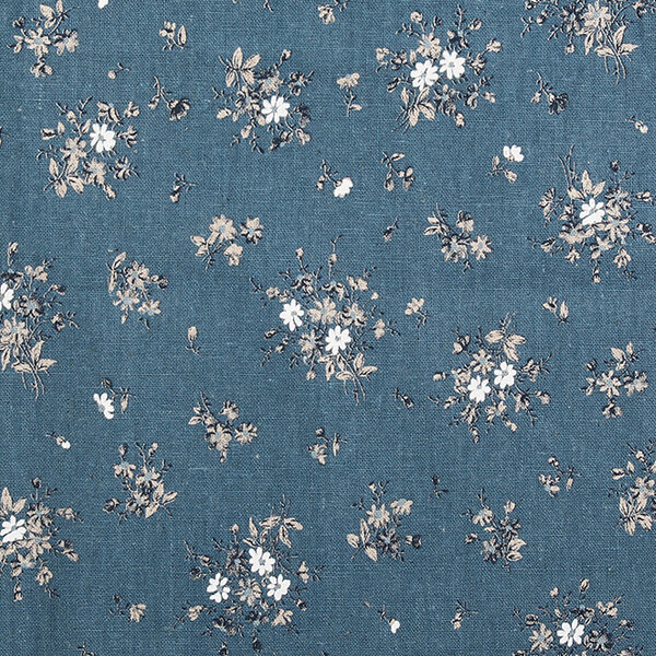 린넨천 꽃무늬 퀼트 원단 가방원단 대폭원단 - 봄맞이꽃 ☆