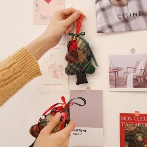 [바이핸즈] 퀼트패키지 소품 - 멀베리 울체크 트리 세트 (개)