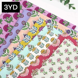 바이핸즈 EYPD-D7 DTP 빈티지 핸드블록패턴 인도풍무드 퀼트원단 3YD (개)