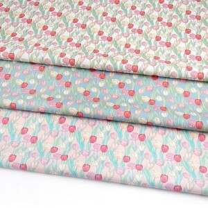 친환경 오코텍스인증 항균항염원단 20수 DTP원단 - 무드 인 튤립 ☆ (1/2Yd)