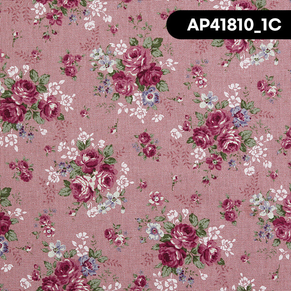 코스모 올드로즈 린넨캔버스 프린트원단 - AP41810-1