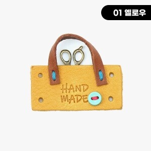 [장식부자재] 미니 단추가방 핸드메이드 통가죽라벨 ※ (개)