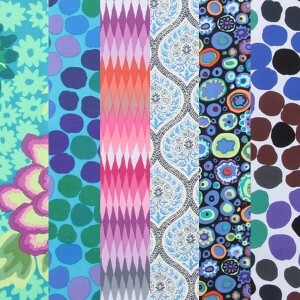 [원단패키지] 프리스피릿 도트 면원단 플라워 퀼트천 6종 - 30cmx25cm USH5347 (set)