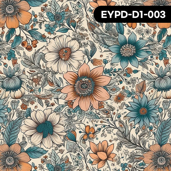 [바이핸즈] DTP 옥스포드 히피 플라워 원단- D1 ☆