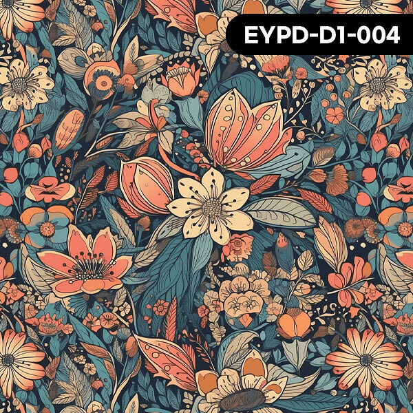 [바이핸즈] DTP 옥스포드 히피 플라워 원단- D1 ☆