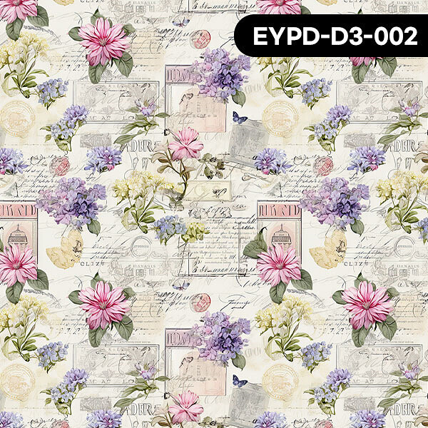 바이핸즈 DTP 옥스포드 빈티지 레터링 플라워 3YD - D3