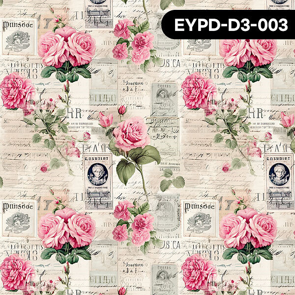 바이핸즈 DTP 옥스포드 빈티지 레터링 플라워 3YD - D3