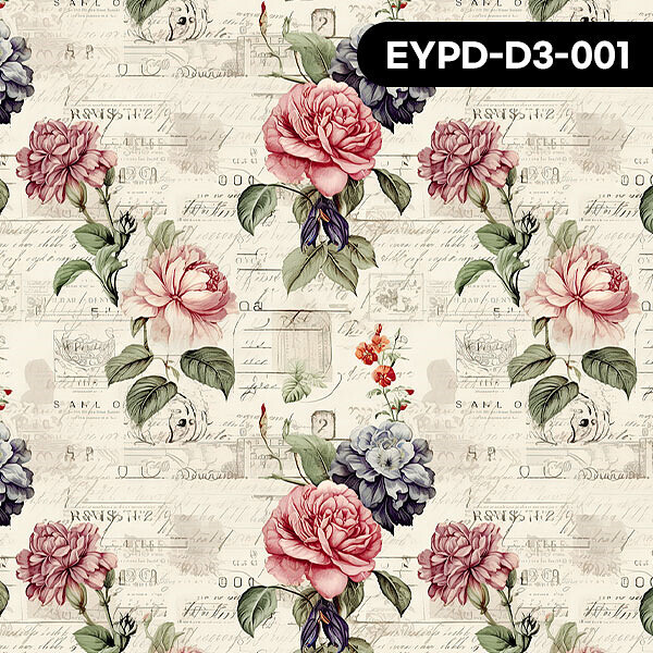 바이핸즈 DTP 옥스포드 빈티지 레터링 플라워 3YD - D3