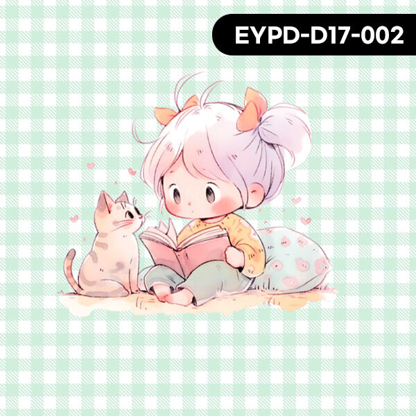 바이핸즈 DTP 파스텔 체크 명랑소녀 커트지 110cm x 65cm - 3컷 1세트 ☆