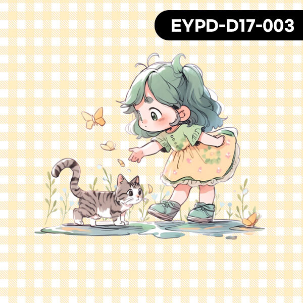 바이핸즈 DTP 파스텔 체크 명랑소녀 커트지 110cm x 65cm - 3컷 1세트 ☆