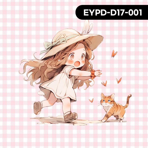 바이핸즈 DTP 파스텔 체크 명랑소녀 커트지 110cm x 65cm - 3컷 1세트 ☆